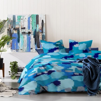 Lenjerie de pat Dormisete Brush v2.xxl, dimensiune 200x220 / 50x70, bumbac 100%, pentru pat 2 persoane, cearceaf uni color turqoaz, 4 piese Lenjerie de pat Dormisete Brush v2.xxl, dimensiune 200x220 / 50x70, bumbac 100%, pentru pat 2 persoane, cearceaf uni color turqoaz, 4 piese