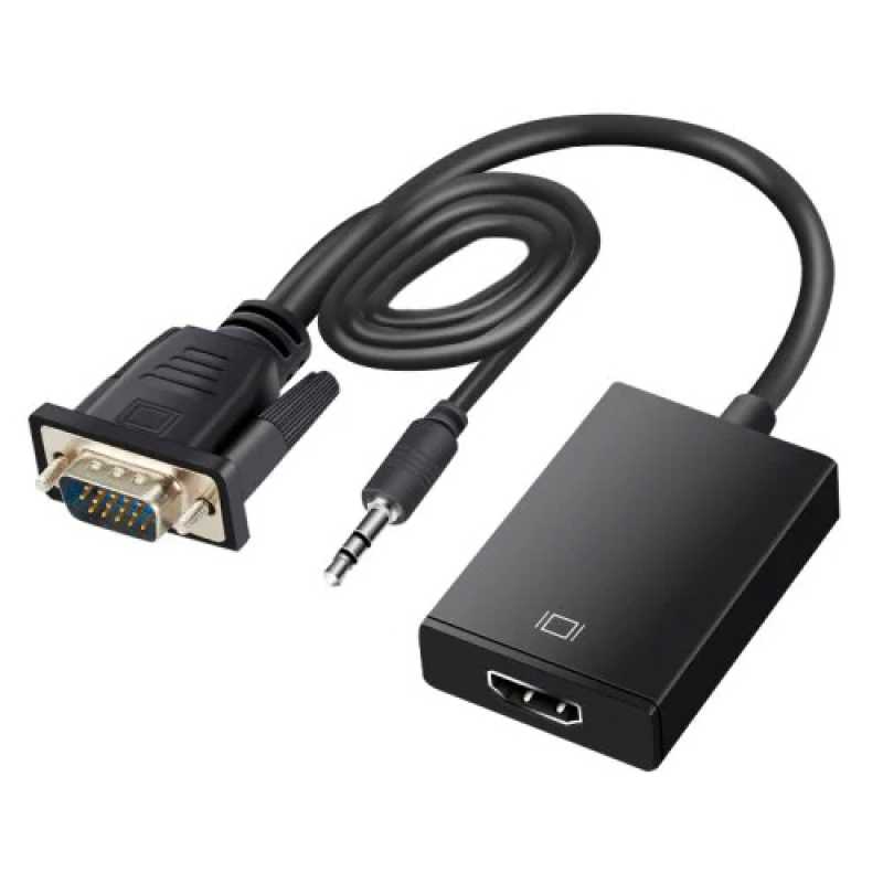 Adaptor combo VGA la HDMI, negru eMAG.ro
