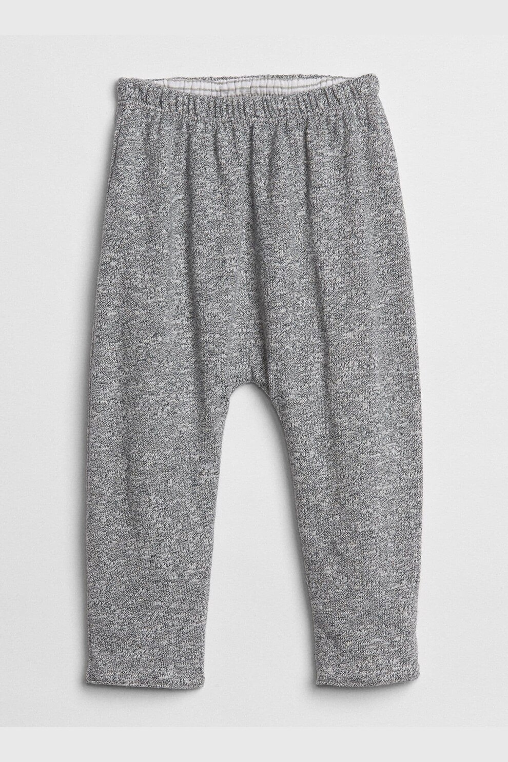 GAP, Pantaloni reversibili cu talie elastica, Gri inchis melange, 50 CM