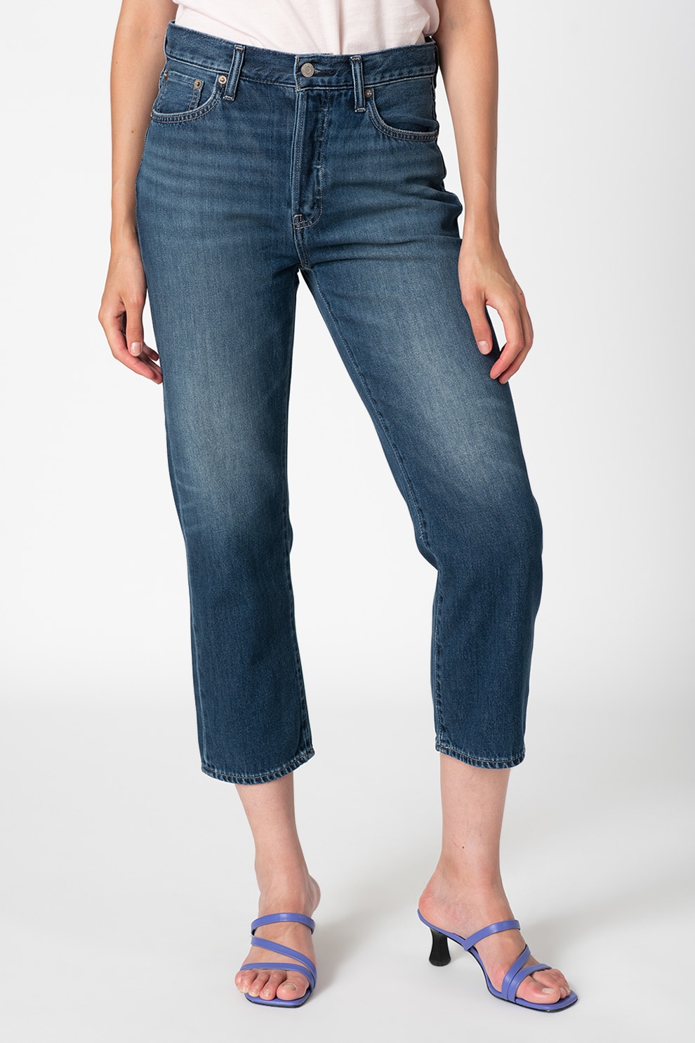 GAP, Blugi drepti 3/4, Albastru inchis