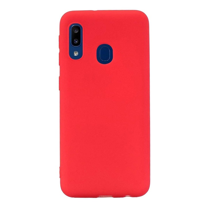 Samsung Galaxy A20e kompatibilis szilikon tok, piros, ütésálló, TPU, Viceversa