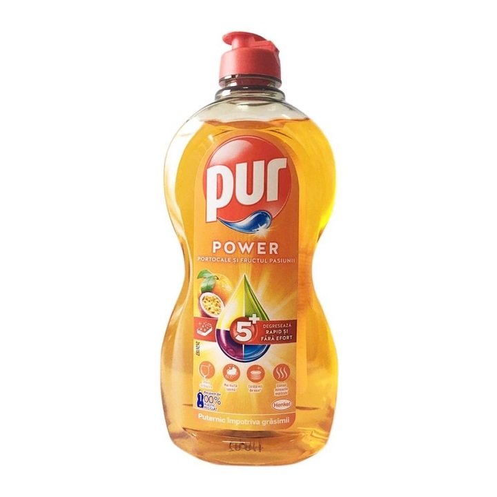 Pur Power 5 mosogatószer, narancs és maracuja, 750ml
