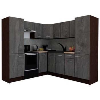 Set Bucatarie de Colt GENA NEW 12 ST. 210-230, Genarom, Fara Corp de Cuptor, Wenge / Decor K352 Set Bucatarie de Colt GENA NEW 12 ST. 210-230, Genarom, Fara Corp de Cuptor, Wenge / Decor K352