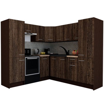 Set Bucatarie de Colt GENA NEW 12 ST. 210-230, Genarom, Fara Corp de Cuptor, Wenge / Decor 7648 Set Bucatarie de Colt GENA NEW 12 ST. 210-230, Genarom, Fara Corp de Cuptor, Wenge / Decor 7648