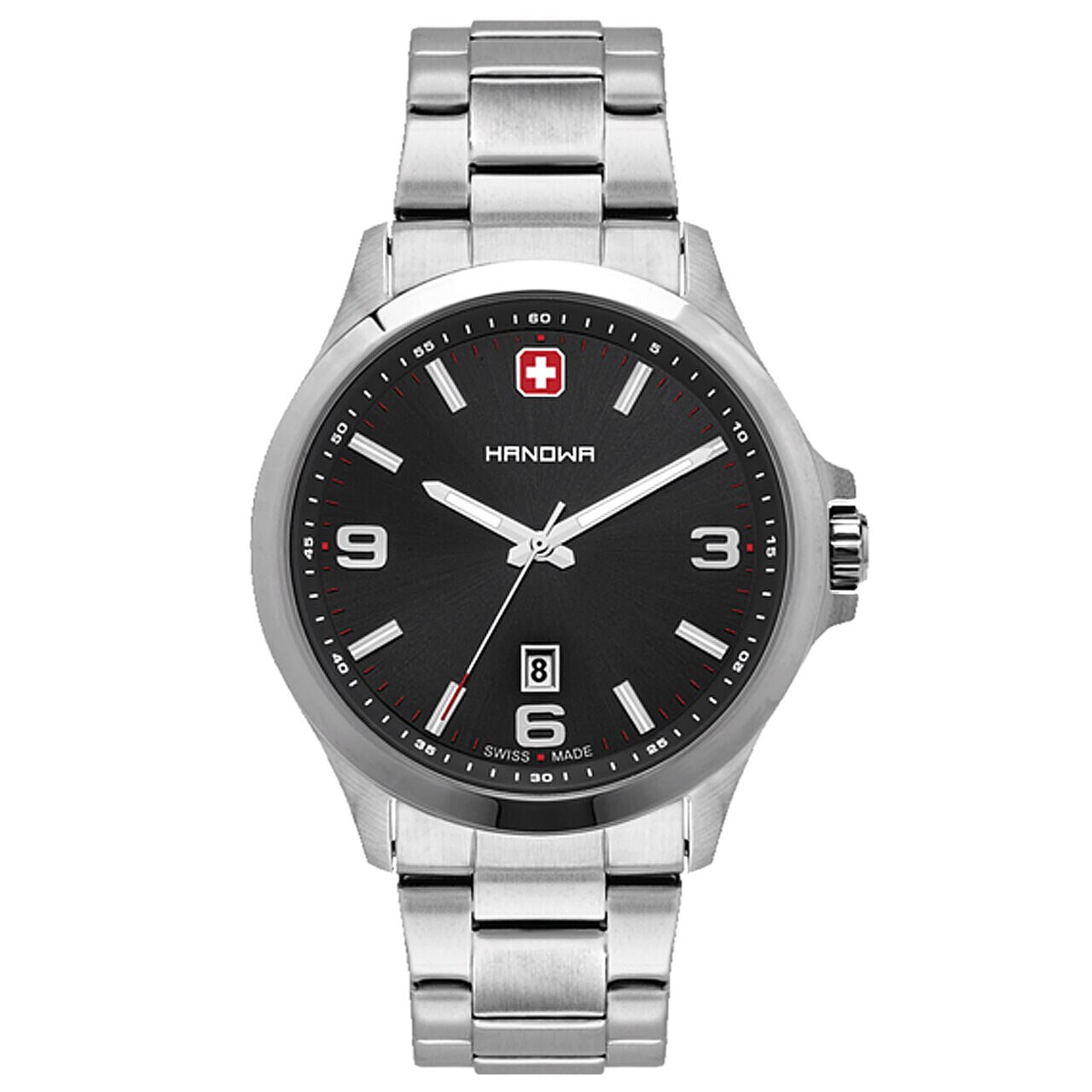 Ceas barbatesc Hanowa 16-5089.04.007, Quartz, 43mm, 5ATM, Argintiu