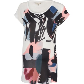 Tricou gravide Karen by Noppies, alb, marimea XS, imprimeu abstract Tricou gravide Karen by Noppies, alb, marimea XS, imprimeu abstract