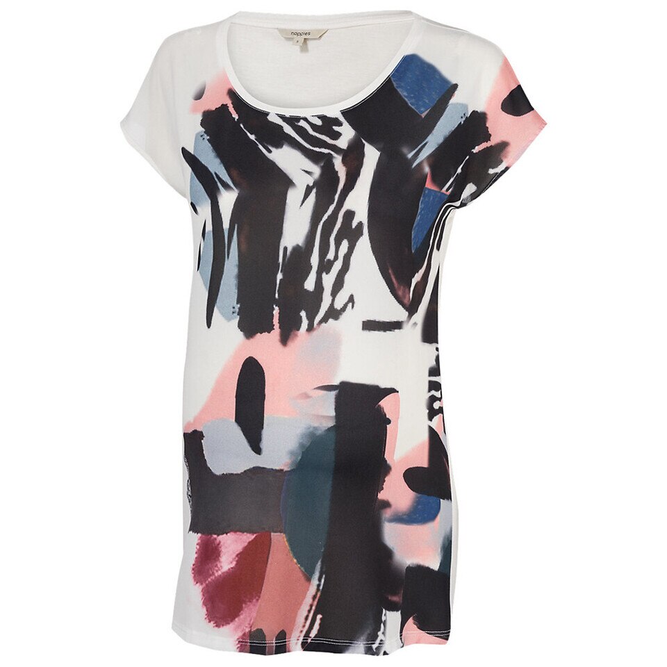 Tricou gravide Karen by Noppies, alb, marimea L, imprimeu abstract