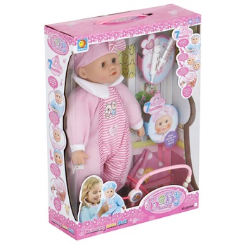 Papusa interactiva M-Toys, cu 7 functii, 39 cm Papusa interactiva M-Toys, cu 7 functii, 39 cm