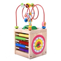 Jucarie educativa M-Toys Cubul Gargarita, multifunctional, din lemn