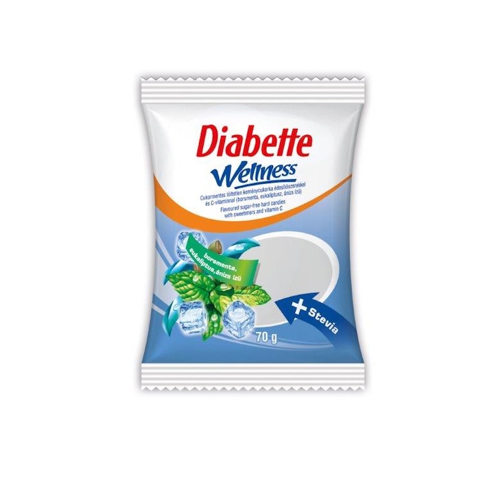 Dropsuri Diabette Wellness Mentol, 70 g