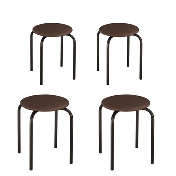 Set 4 scaune bucatarie CHICO Black, Wenge piele ecologica Set 4 scaune bucatarie CHICO Black, Wenge piele ecologica