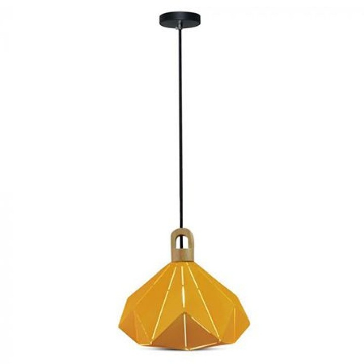 Pendul tavan V-Tac, 60 W, soclu E27, 32 x 27 cm, Galben