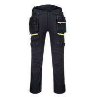 pantaloni de lucru negru cu galben cusaturi intarite detalii reflectorizante buzunare multiple model nou genunchiere incluse marimea m33 inch imagen 8_0_
0