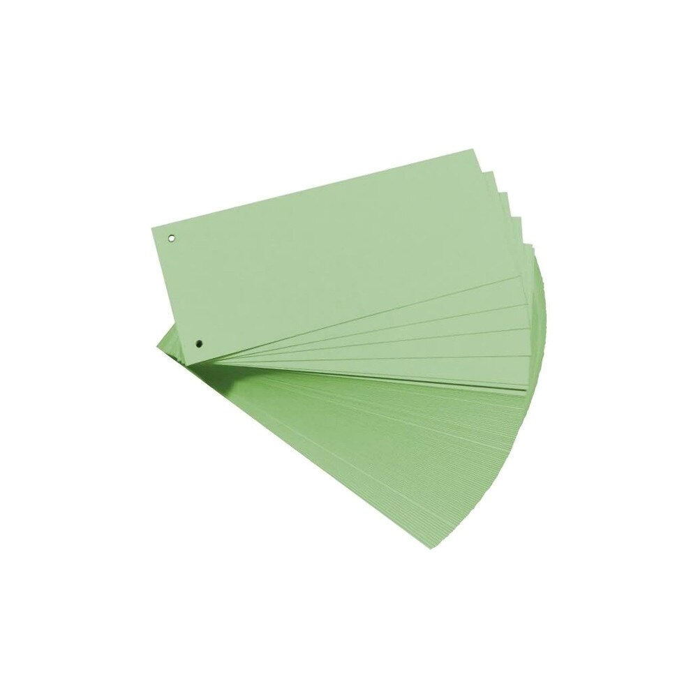 Separatoare biblioraft, carton verde deschis, 100 file/set, 160 gr/mp
