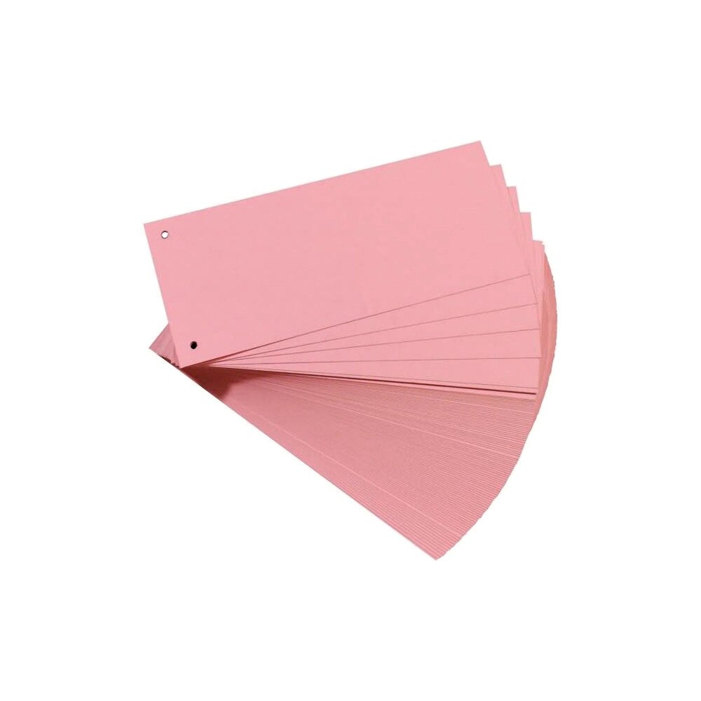 Separatoare biblioraft, carton roz deschis, 100 file/set, 160 gr/mp