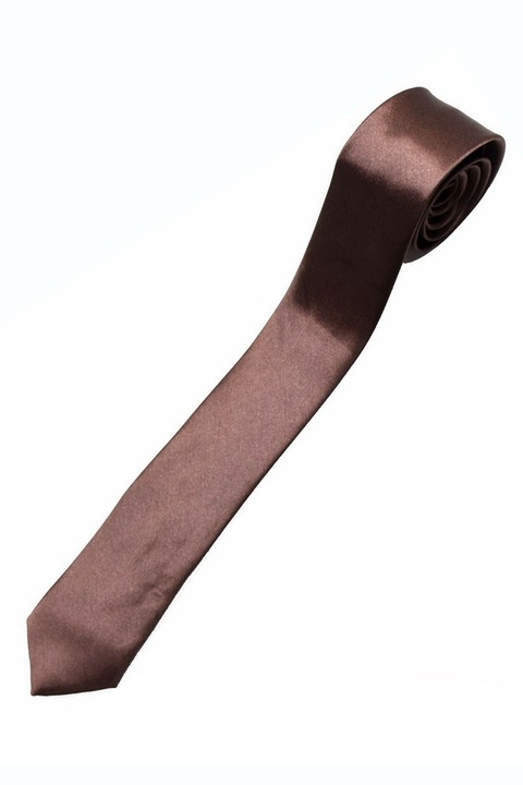Cravata cu aspect matasos, maro, 155 x 5 cm, Vivo