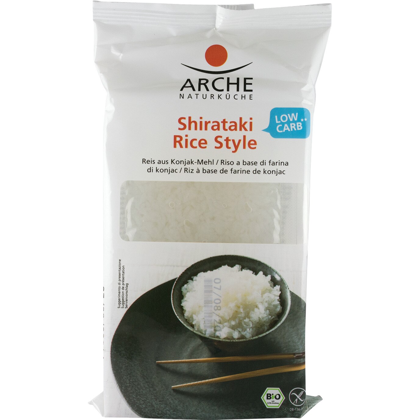 Orez bio shirataki pe baza de konjak, Arche 294 g