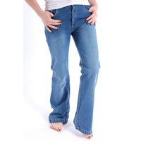 Blugi albastri cu aspect decolorat, 146 cm, varsta 10-11 ani