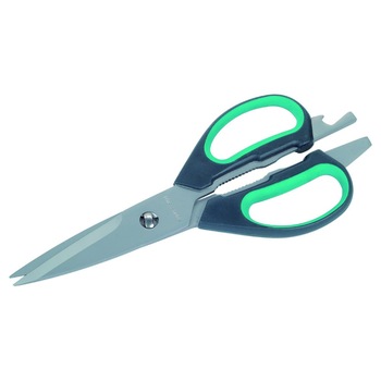 Foarfeca otel universala Wolfcraft, ergonomica, lungime 215mm, latime lama 70mm, maner plastic, cu functie de surubelnita Foarfeca otel universala Wolfcraft, ergonomica, lungime 215mm, latime lama 70mm, maner plastic, cu functie de surubelnita