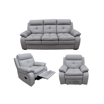 Set Piele Naturala Md. 2991, Mobila Domnel, Canapea 3 locuri extensibila si 2 fotolii cu recliner manual, Piele naturala suprafata de contact, 3B-1R-1R, B 3586 Set Piele Naturala Md. 2991, Mobila Domnel, Canapea 3 locuri extensibila si 2 fotolii cu recliner manual, Piele naturala suprafata de contact, 3B-1R-1R, B 3586