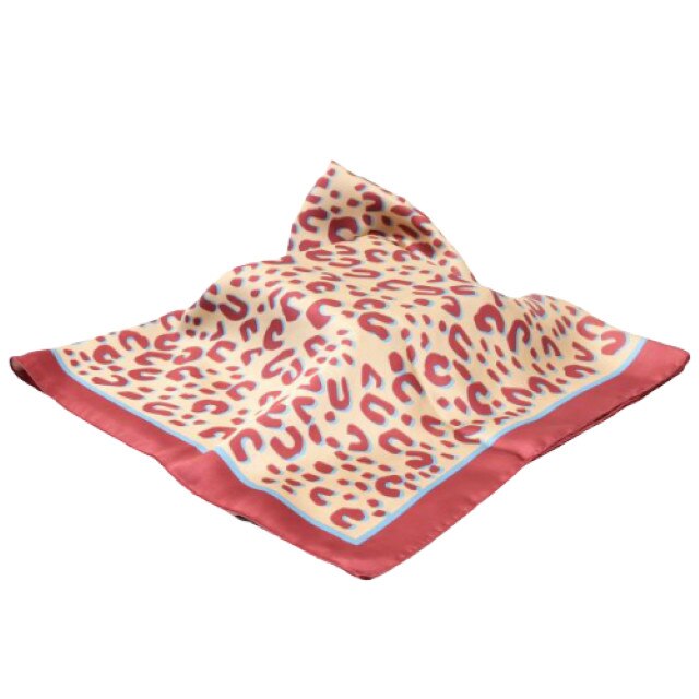 Esarfa Caza Pelletteria model animal print rosu