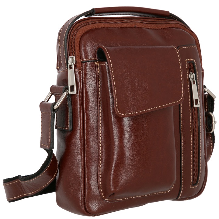 Geanta de dama crossbody, Liu Jo AXX033, Maro cognac, 24 x 19 x 6 cm