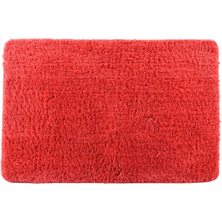 Kring Soft Fürdőszoba szőnyeg, 1600g/m2, 100% poliészter, 50x80 cm, Piros