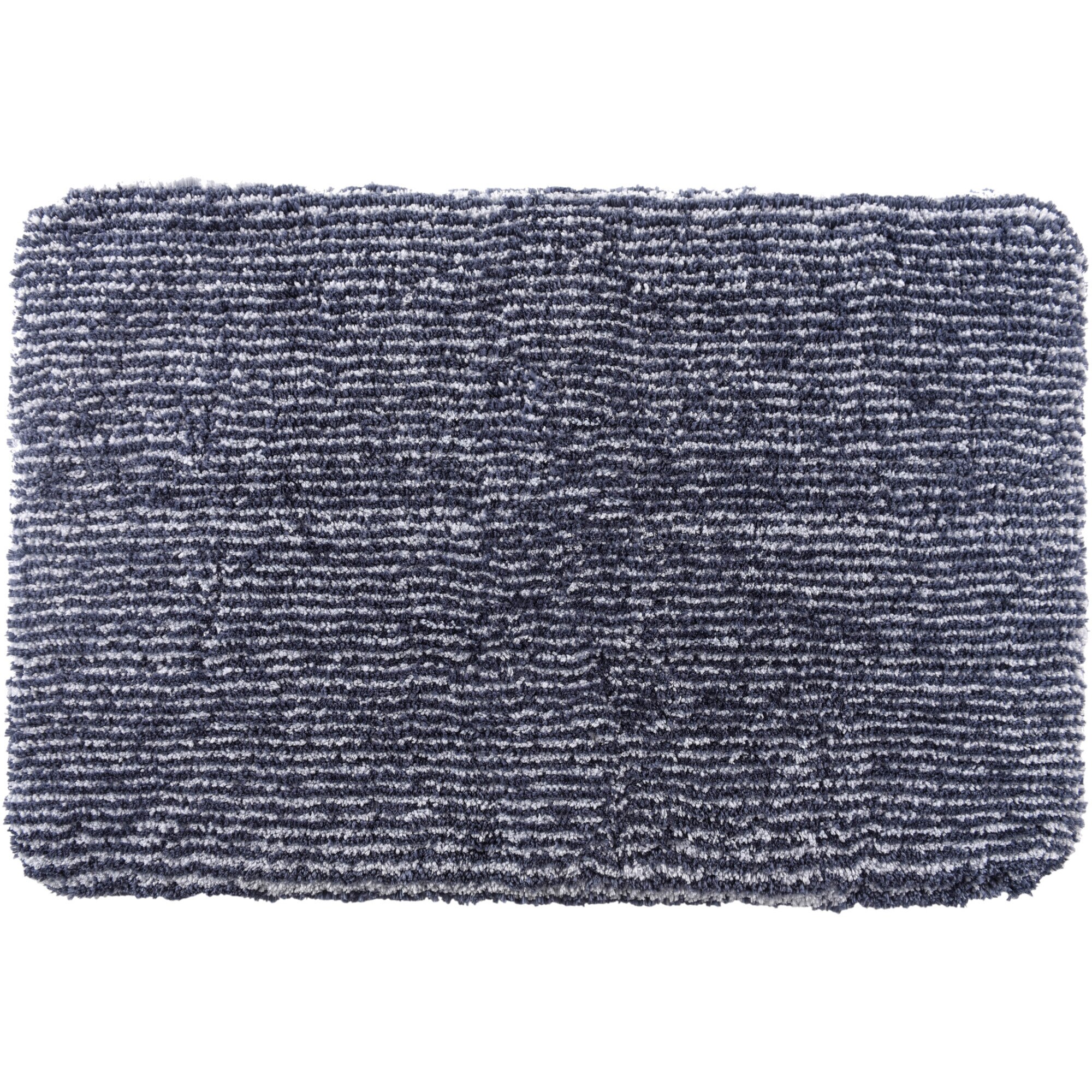 Covoras baie Kring Fluffy, 2100gsm, 100% microfibra, 50x80 cm, Albastru