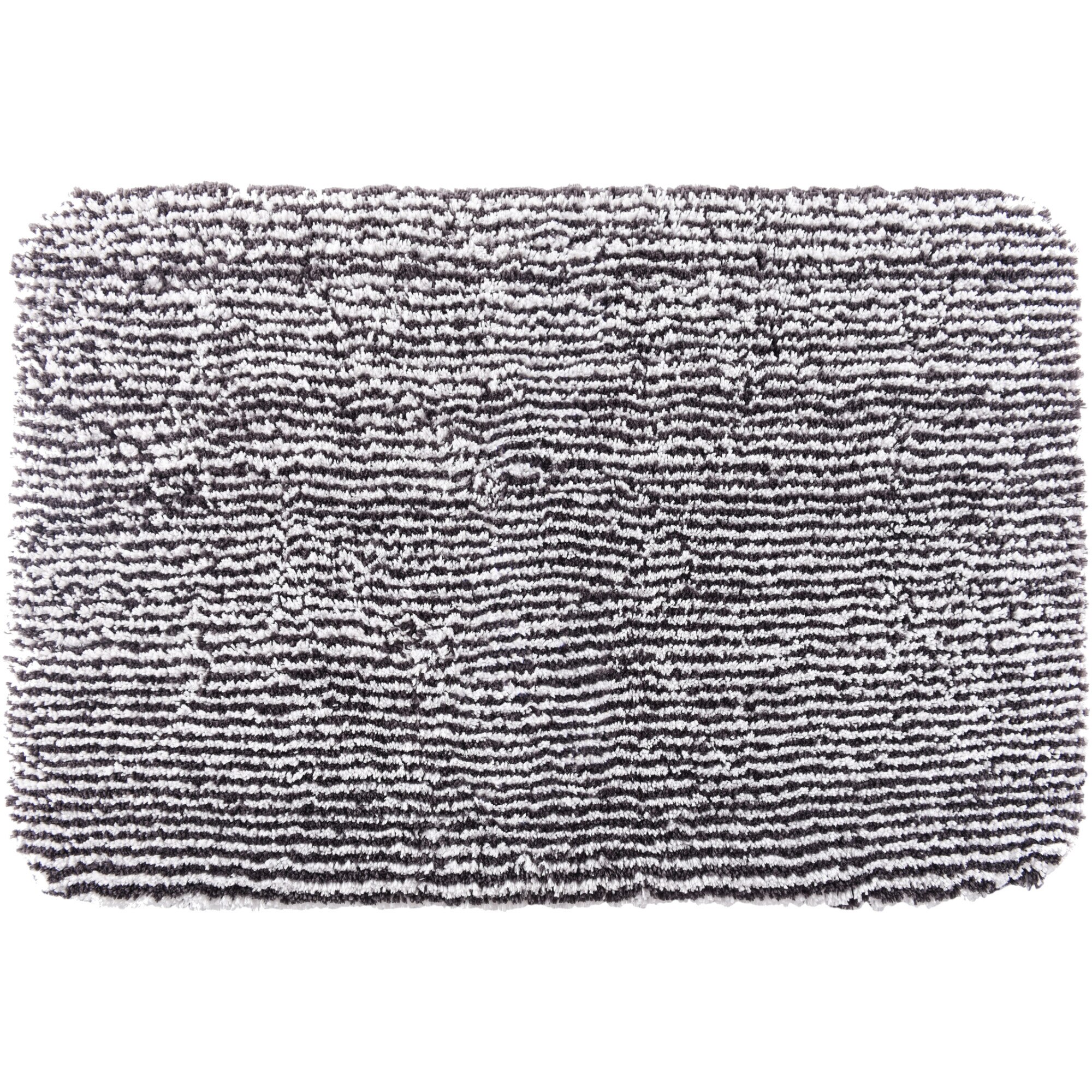 Covoras baie Kring Fluffy, 2100gsm, 100% microfibra, 50x80 cm, Gri