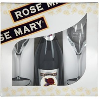 Vin spumant Alb Rose Mary Demisec, 10.5%, 0.75L + 2 pahare