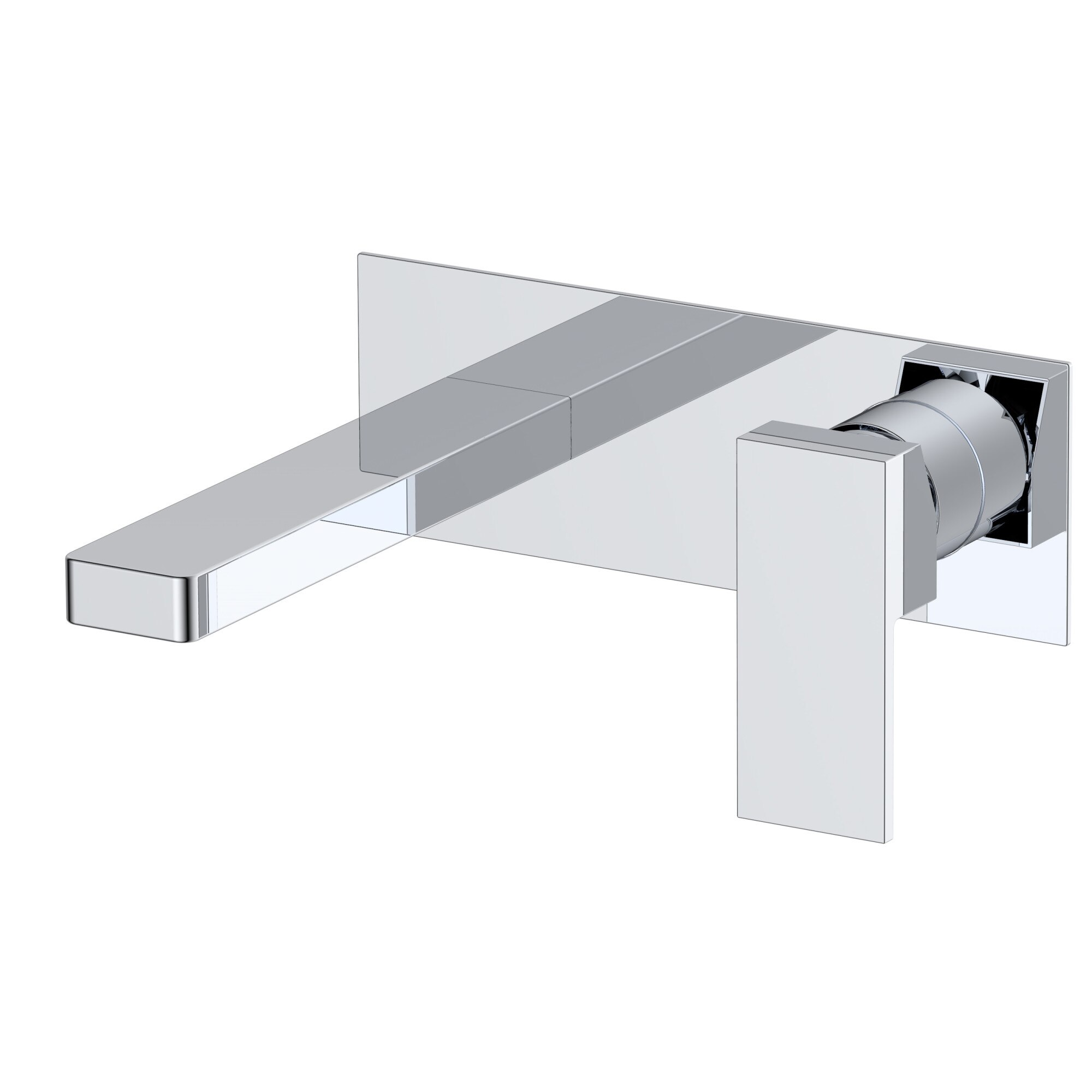 Baterie cu pipa incastrata pentru baie lavoar, crom , monocomanda , cutie distributie , Spis Design