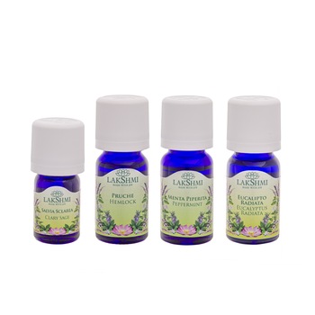 Set uleiuri esentiale 100% pure Lakshmi, tratament alternativ hipotiroidism, 4 bucati, 35 ml Set uleiuri esentiale 100% pure Lakshmi, tratament alternativ hipotiroidism, 4 bucati, 35 ml