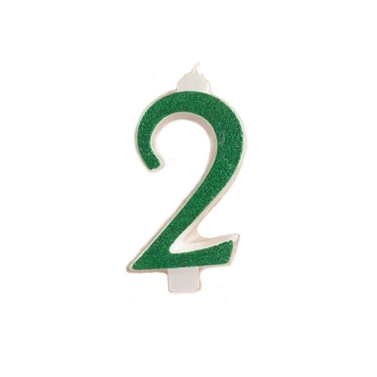 Lumanare verde cifra 
