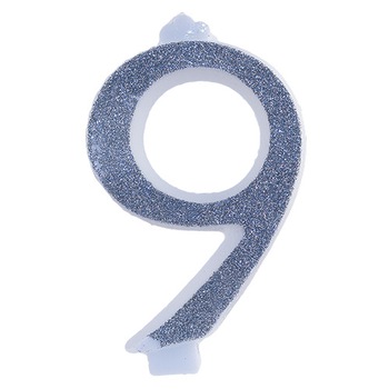 Lumanare argintiu cifra  Lumanare argintiu cifra