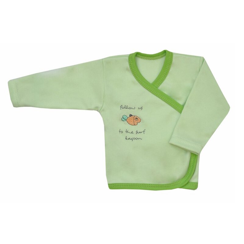 Bluza cu maneca lunga pentru baieti Koala Rybka B01-032, Verde, 62 cm