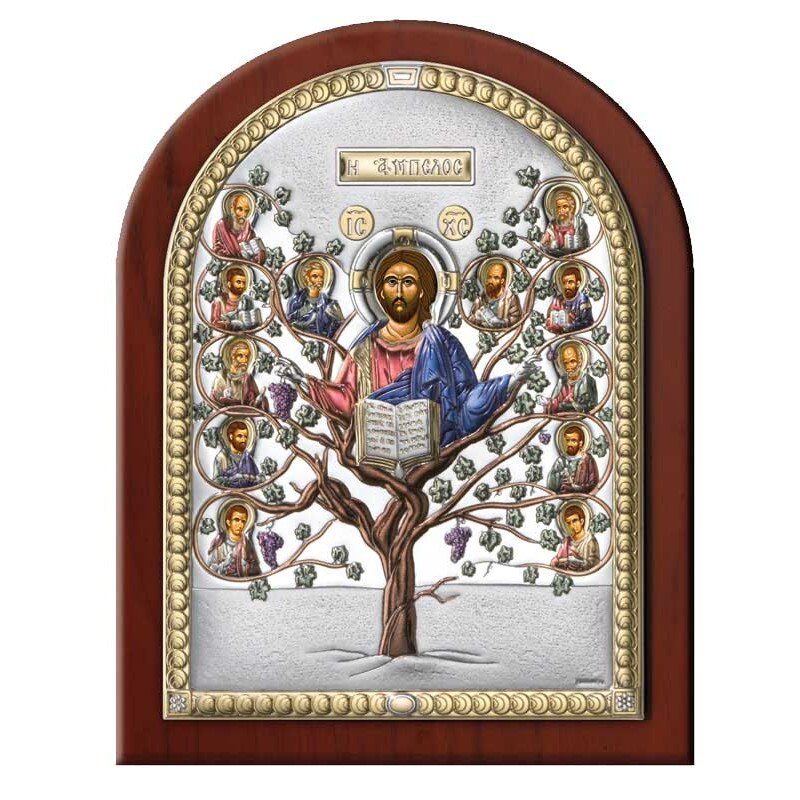 Icoana Argint Pomul Vietii cu Auriu Color 17.5X22.5cm ClassGifts