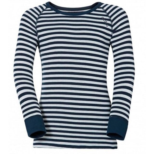 Bluza termica sport copii unisex, alb/albastru, Odlo, 152 cm