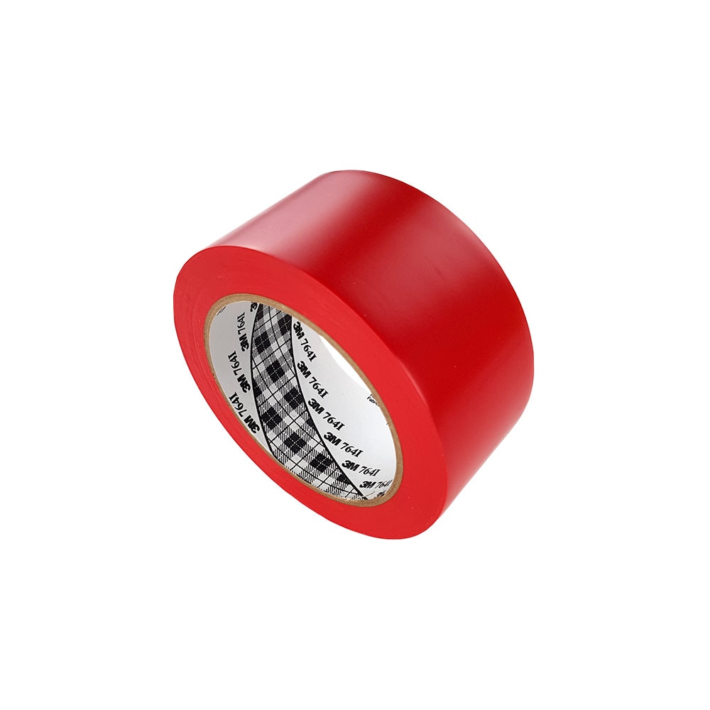 Banda marcare/protectie 3M 764i vinil rosu, 50mm x 33m, marcare terenuri sport indoor, 70006299864