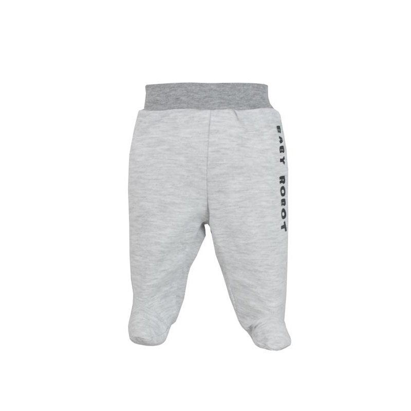 Pantaloni cu botosei pentru baieti Koala Robot 07-208, Gri, 68 cm