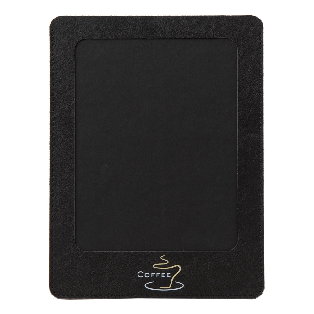 Mapa meniu cafenele A5+, LeatherLike, piele PU interior/exterior, lavabila, negru