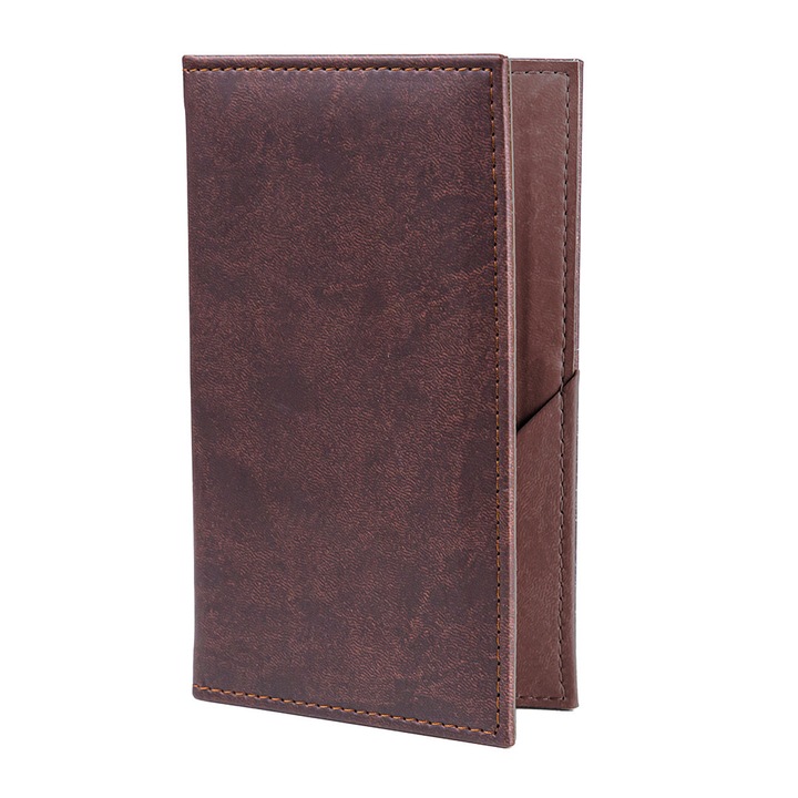 Nota de plata Softleather, piele PU interior/exterior, lavabila, maro