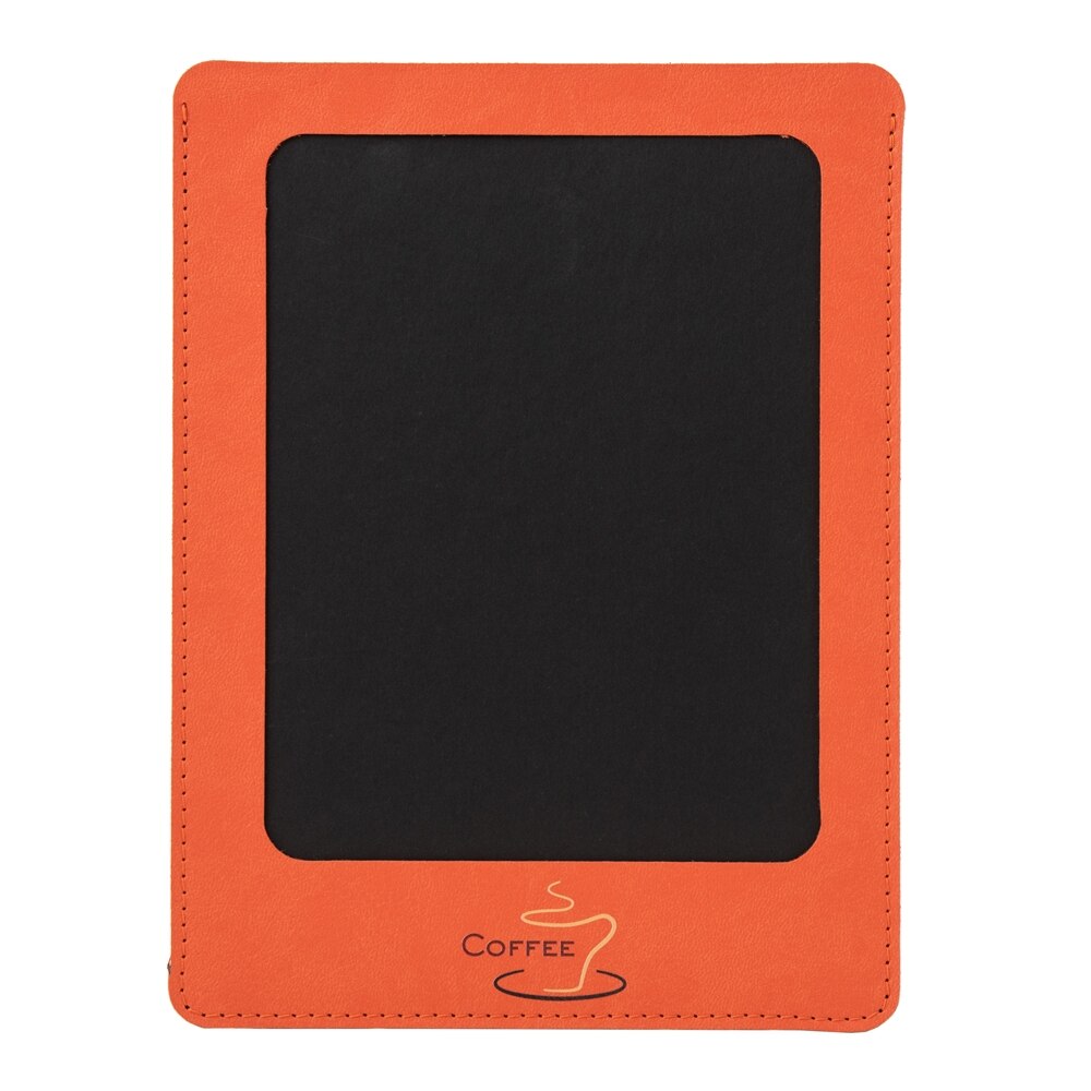 Mapa meniu cafenele A5+, LeatherLike, piele PU interior/exterior, lavabila, portocaliu