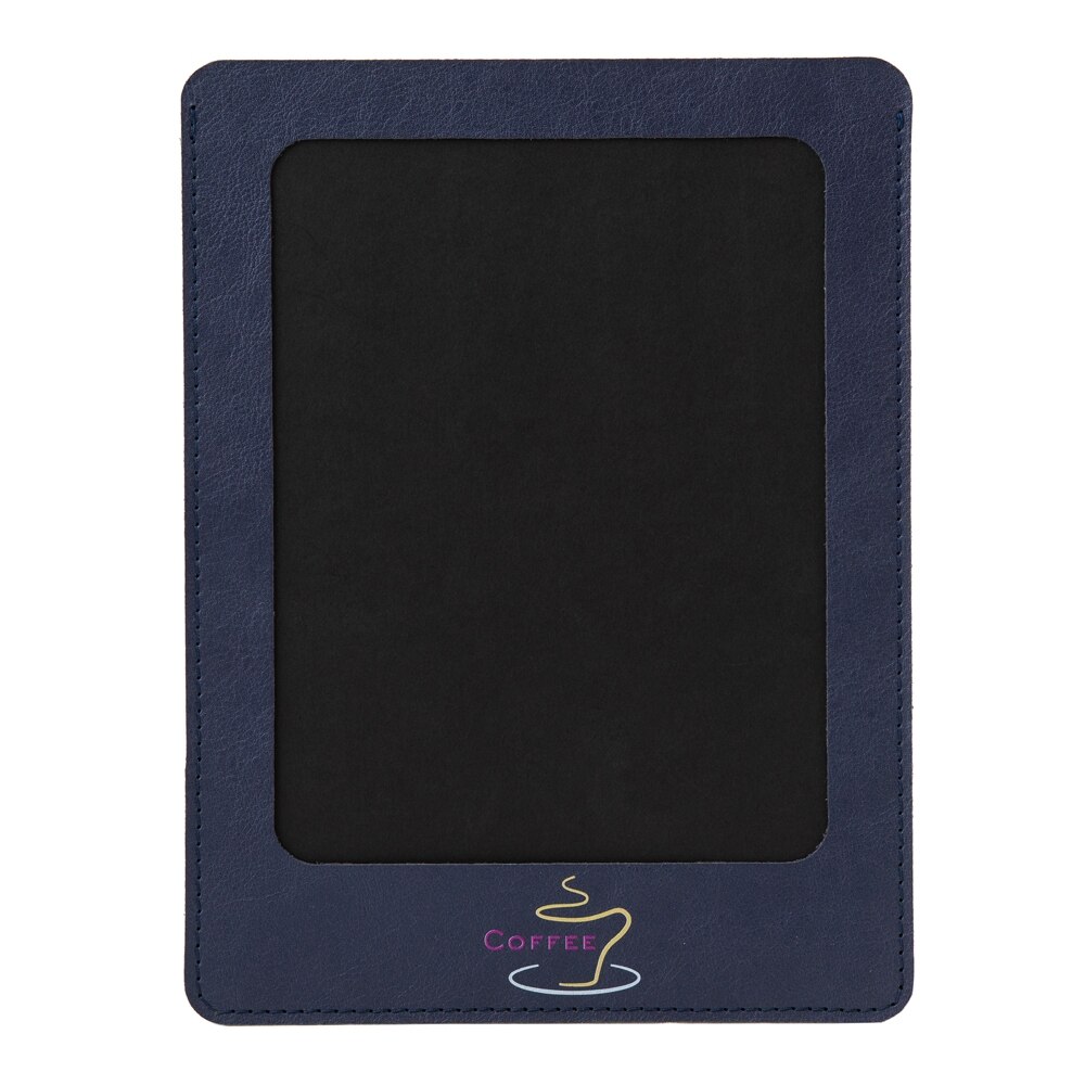 Mapa meniu cafenele A5+, LeatherLike, piele PU interior/exterior, lavabila, albastru