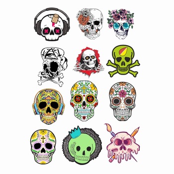 Set 12 bucati Stickere Laminate - Skullpack Set 12 bucati Stickere Laminate - Skullpack