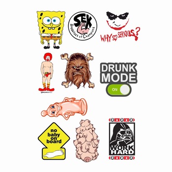 Set 10 bucati Stickere Laminate - Funny Set 10 bucati Stickere Laminate - Funny
