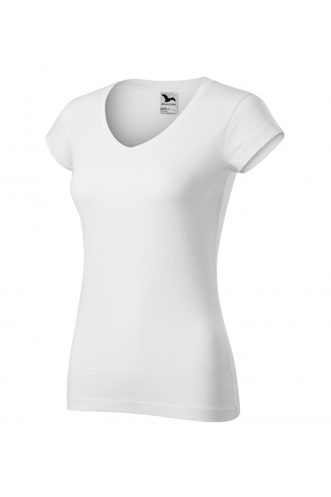 Tricou pentru dama Fit V-neck, alb, marime S