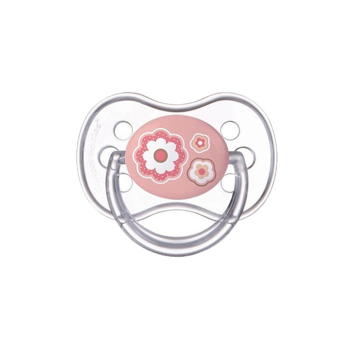 Симетрична силиконова залъгалка Canpol Babies 22/580, Розова 0-6 месеца