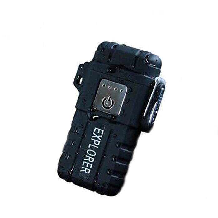 Bricheta MBrands Explorer Army touch electronica, Rezistenta la apa, DUBLU ARC, Fara Gaz ,incarcare USB, negru