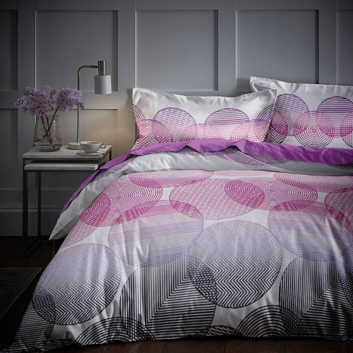 Спално бельо Nirvana V2180x215 / 50x70, 100% памук, за легло за 2 човека, светло лилав чаршаф, 4 бр.