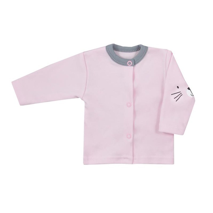 Bluza cu maneca lunga pentru fete Koala Hustawka 06-494R-56-cm, Roz 62 CM